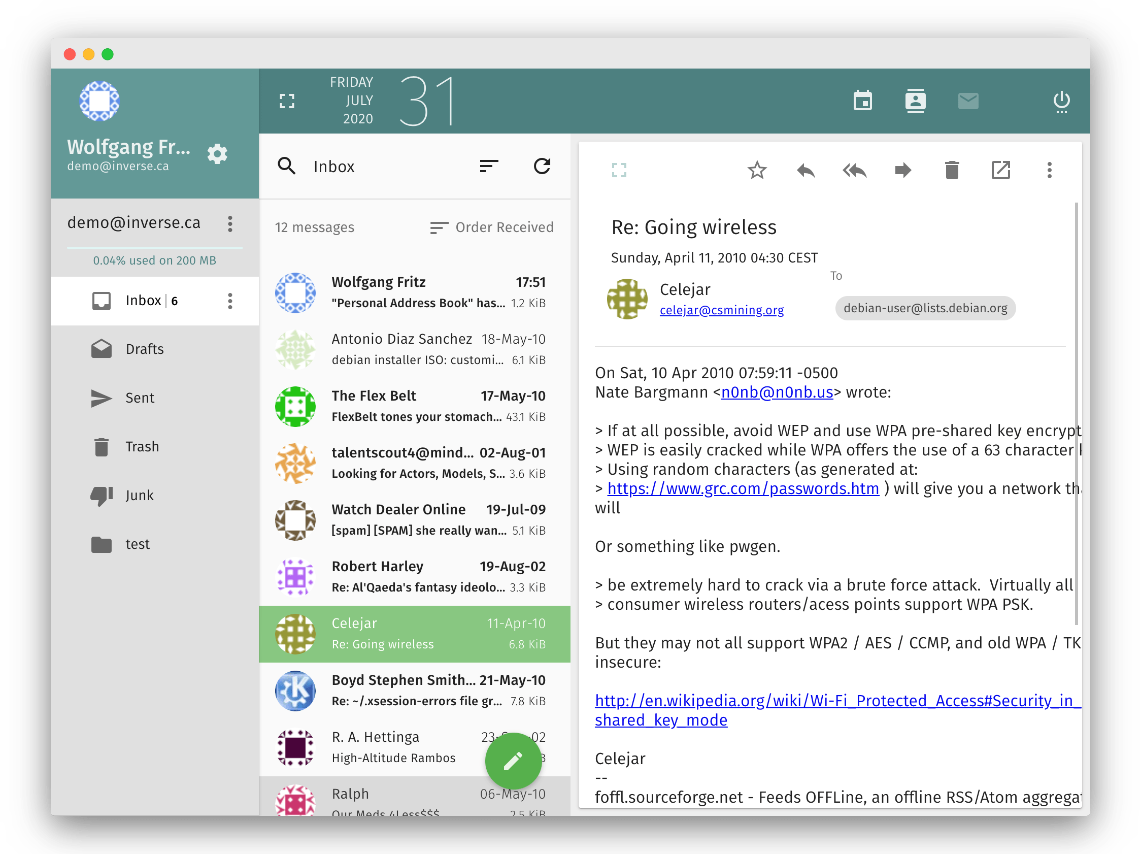 Email platform features